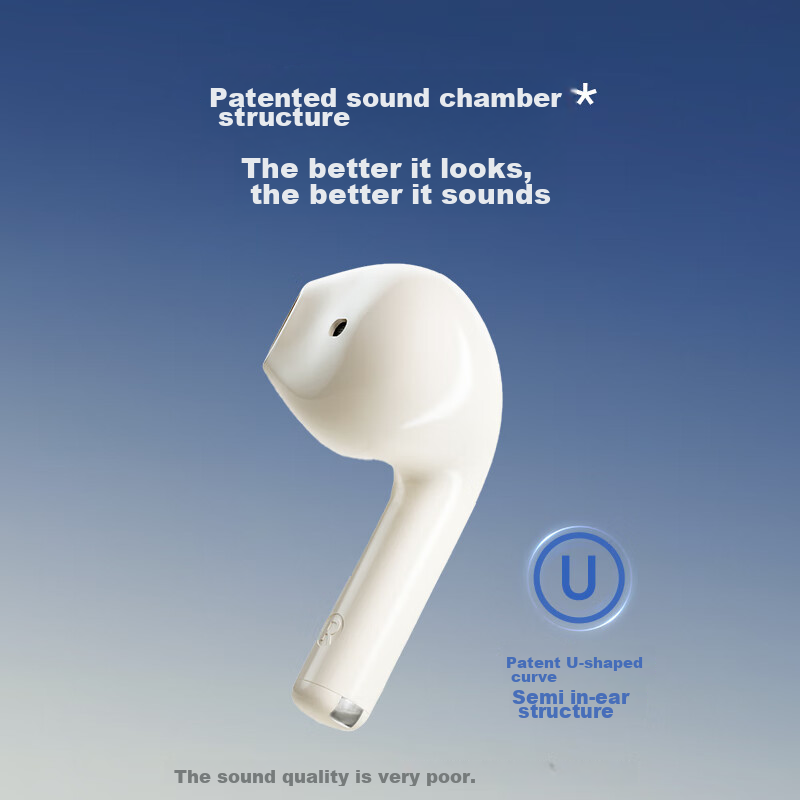 Edifier Zero Air True Wireless Bluetooth Earbuds, Semi In-Ear Headphones, Wirele...