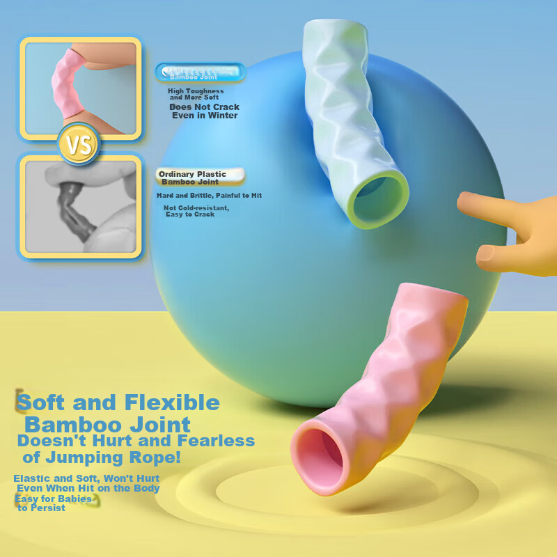 LI-NING Bamboo Jump Rope for Children, Kindergarten 3-5 Years Old, 6 Years Old,...