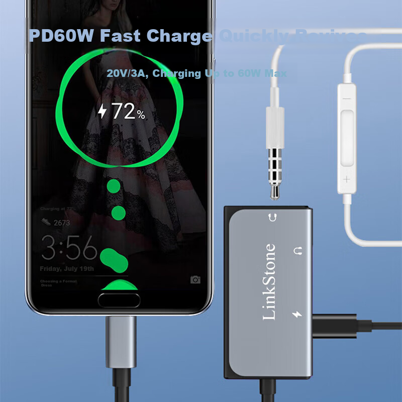 Liantuo Type-C Headphone Adapter, IPad Pro Tablet Converter, Apple PD Fast Charg...