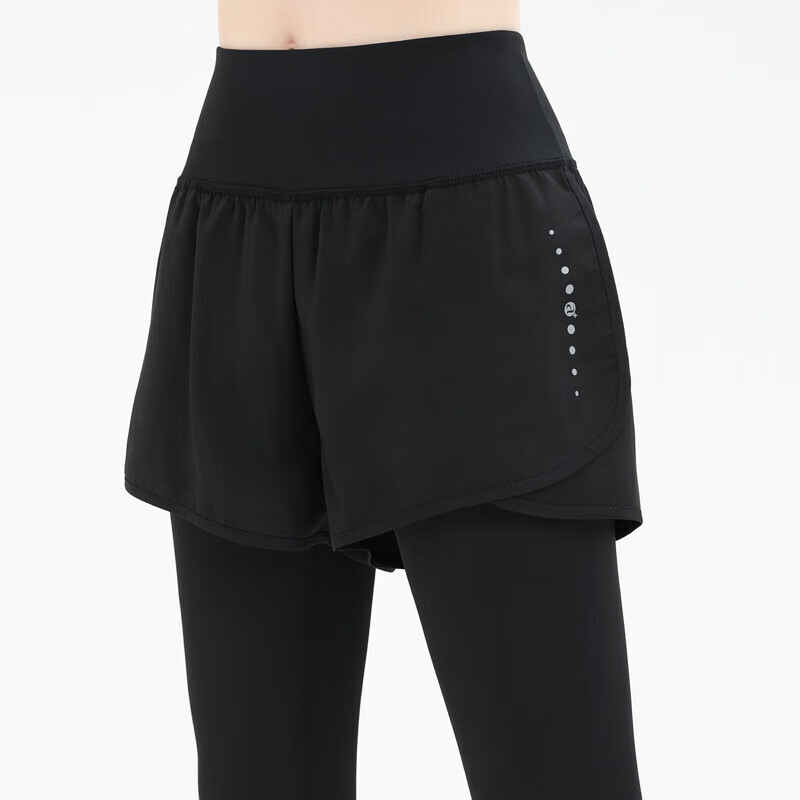 CAMEL Elastic Faux Two-Piece Fitness Pants for Women, High-Waisted Tight Running...