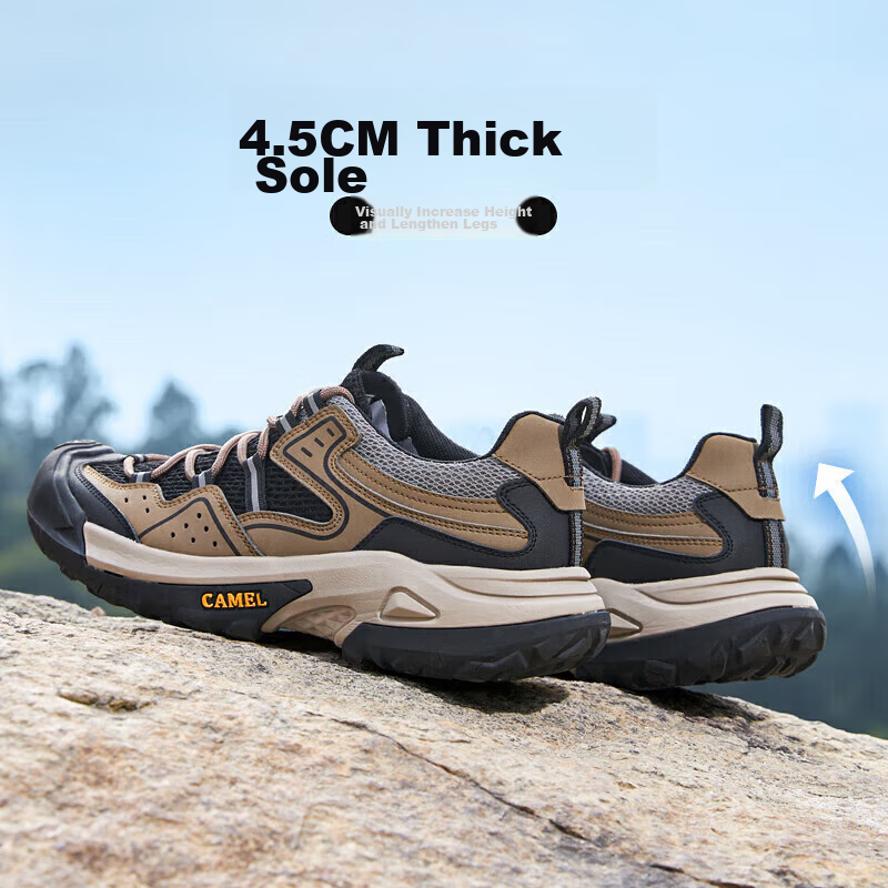 CAMEL Men's Outdoor Hiking Retro Mesh Casual Low-Top Trekking Shoes, G14S342046,...