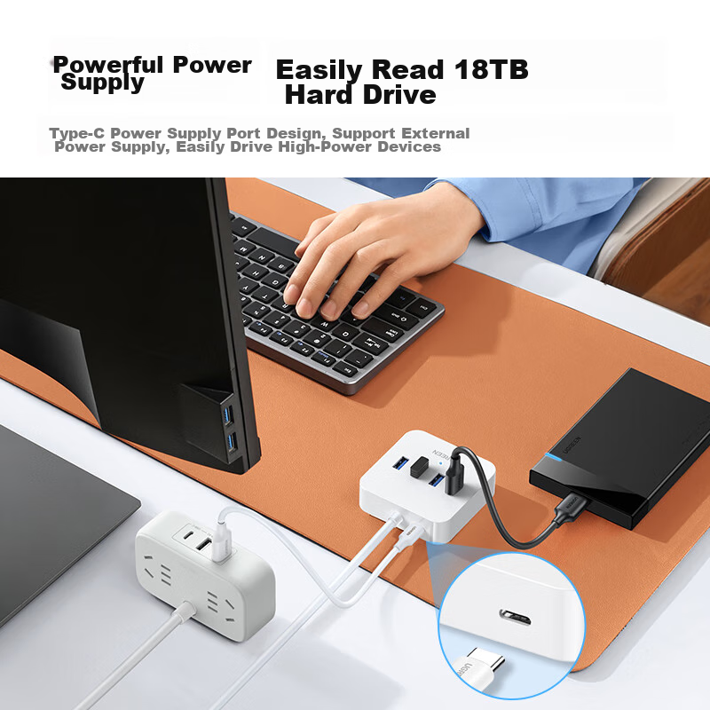 Lulian USB3.0 Hub, Multi-Port Splitter, High-Speed 4-Port Expansion Dock, HUB Co...