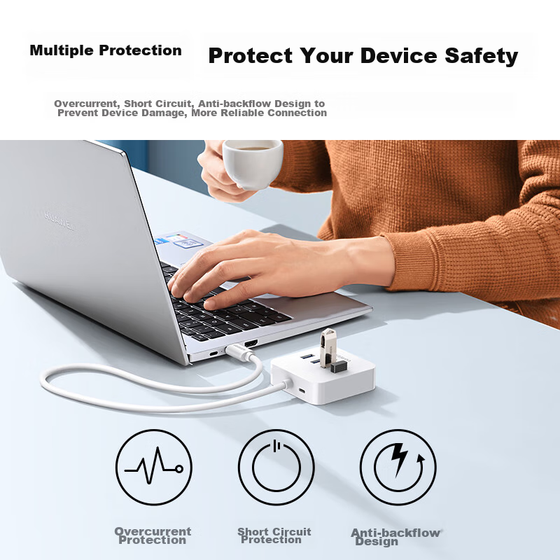 Lulian USB3.0 Hub, Multi-Port Splitter, High-Speed 4-Port Expansion Dock, HUB Co...