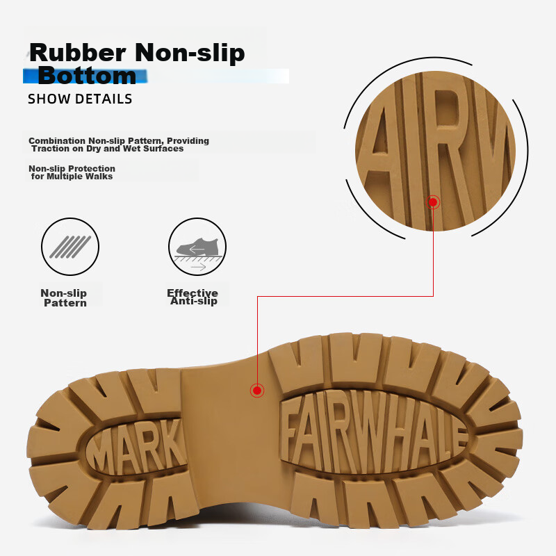 Mack Wuhu Martin Boots for Men, Winter Men's Shoes 2024 New Style Yellow Boots,...