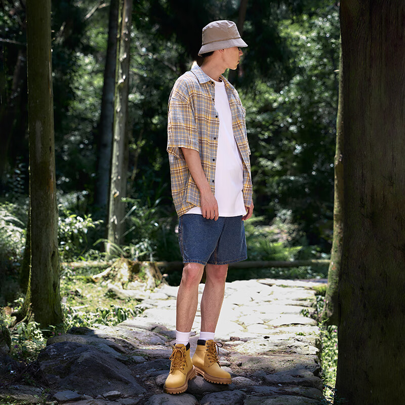 Mack Wuhu Martin Boots for Men, Winter Men's Shoes 2024 New Style Yellow Boots,...