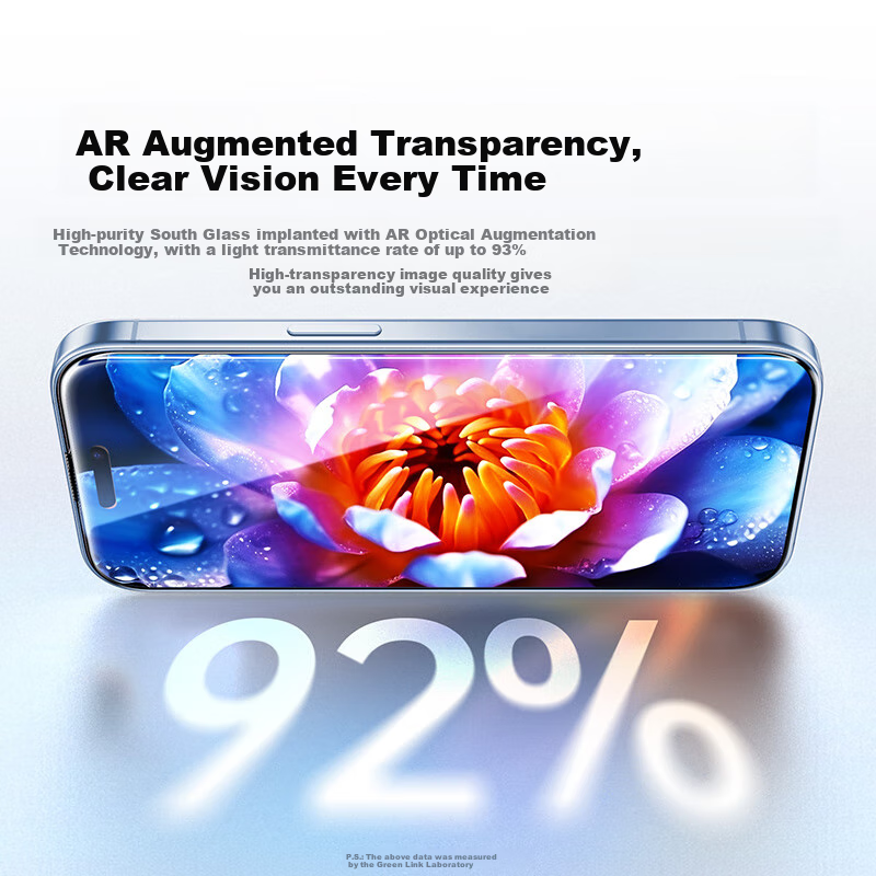 Lulian Tempered Glass Screen Protector for IPhone 16 Pro Max, Full Coverage, No...