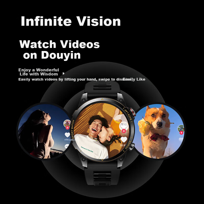 MARK FAIRWHALE Android Smart Watch with SIM Card Slot 4G LTE All Networks Adult...