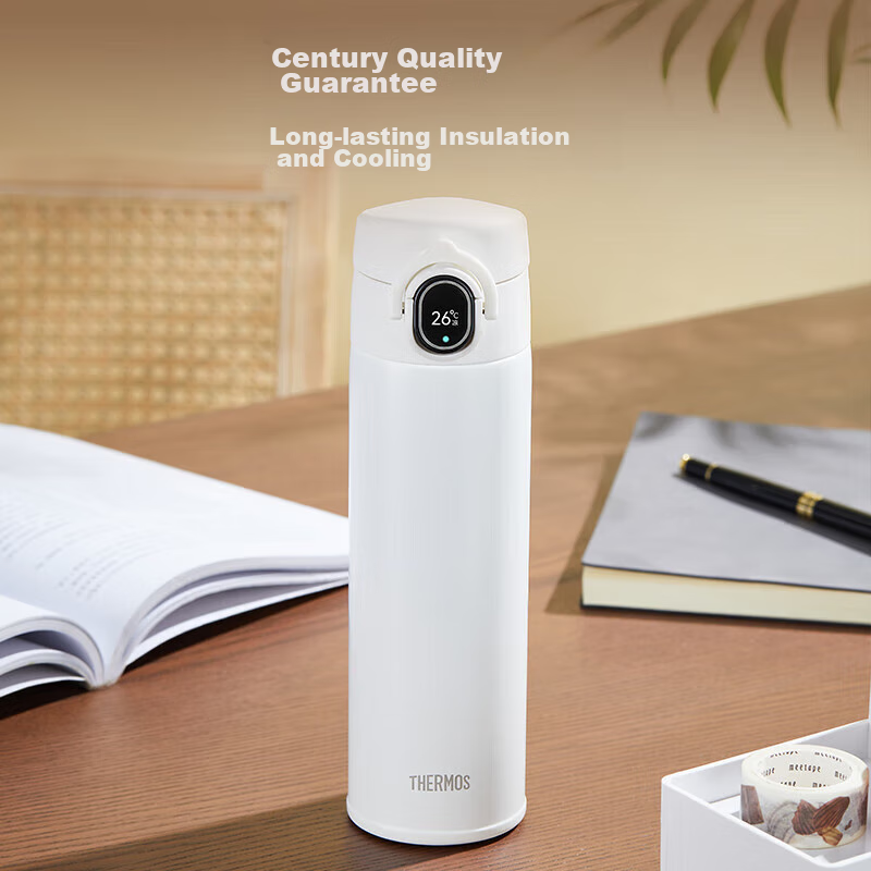 THERMOS Smart Insulated Mug 470ml, High-End Temperature Display Water Bottle for...