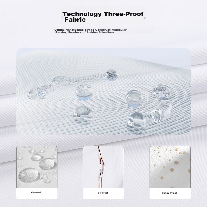 FIRS [Triple Protection] Wrinkle-Free Short-Sleeve Business Shirt for Men, Forma...