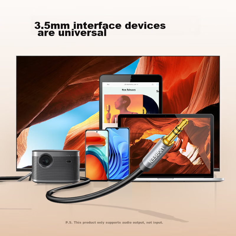 Lulian AUX Audio Cable, 3.5mm Male to Male Car Audio Connection Cable, Laptop Ph...