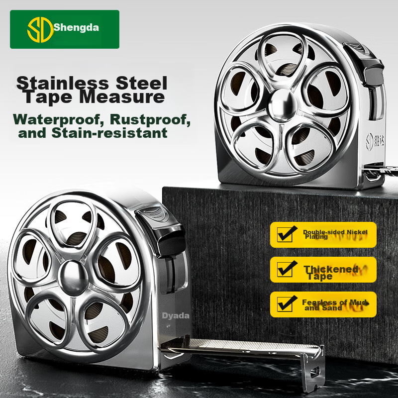 Shengda Stainless Steel Hollow Steel Tape Measure, Carpenter's Ruler, Box Ruler,...