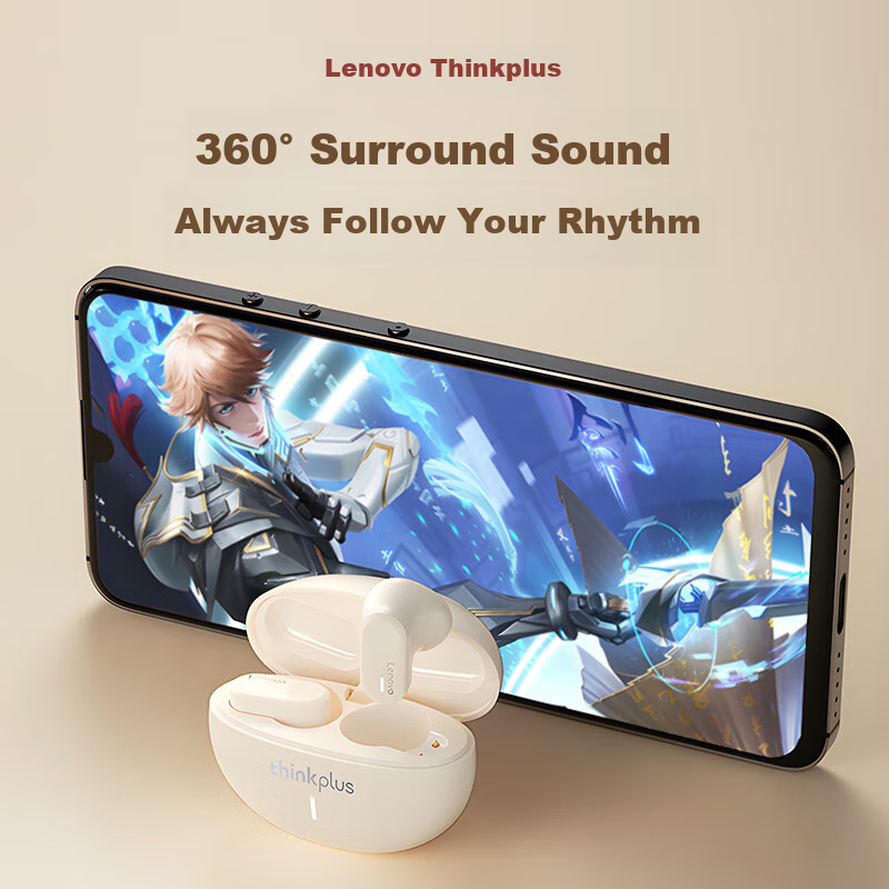 Lenovo LP19 True Wireless Bluetooth Earbuds In-Ear Sports Running Music High Sou...