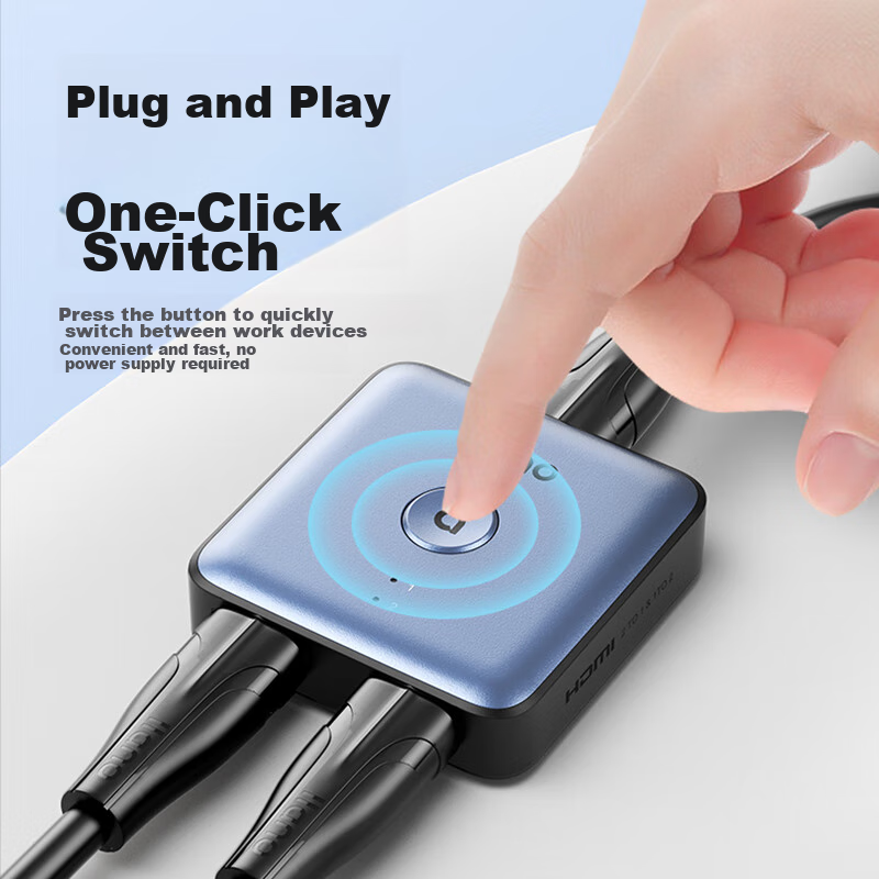 Lvdjenn HDMI 2.0 Switcher Two-In 4K 60Hz Bidirectional Distributor One-To Laptop...