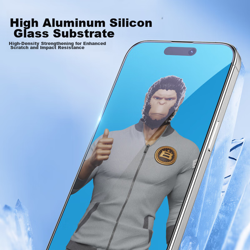 Mr. Blue Gorilla Tempered Glass Screen Protector for IPhone 16/15, Anti-Dust, An...