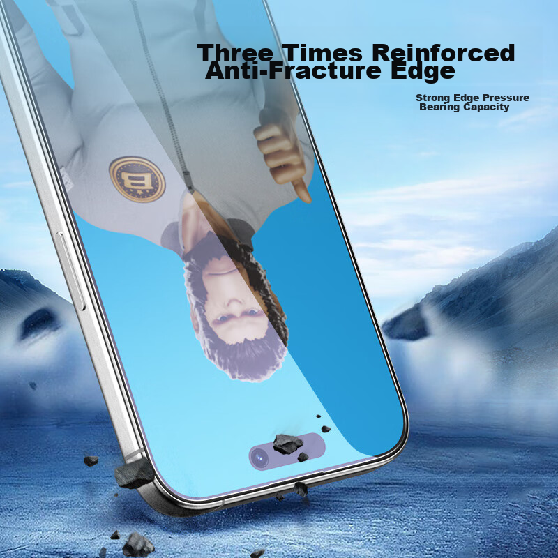 Mr. Blue Gorilla Tempered Glass Screen Protector for IPhone 16/15, Anti-Dust, An...