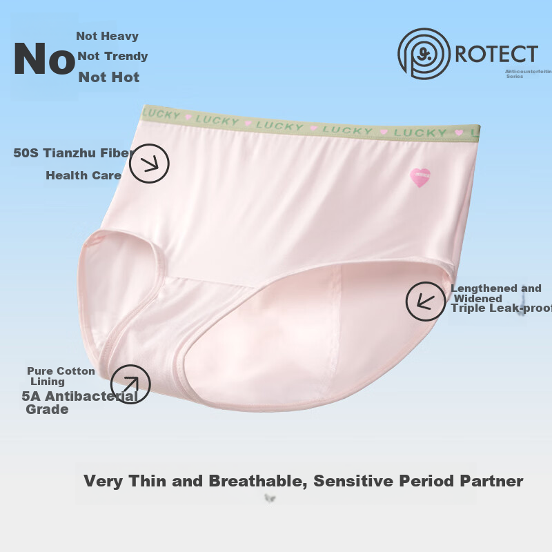 Jiusuibian Children's Underwear Girls Menstrual Leakproof Triangle Panties Comfo...