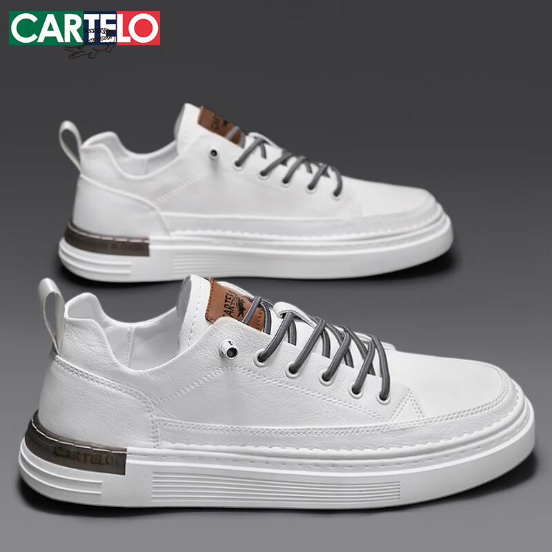CARTELO Men's Shoes, 2025 Summer Casual Shoes, Fashionable British Style Leather...