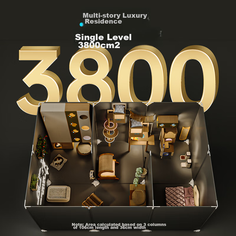 ColesHome Cat Cage with Litter Box, Suitable for Small Cats, Indoor Double-Layer...