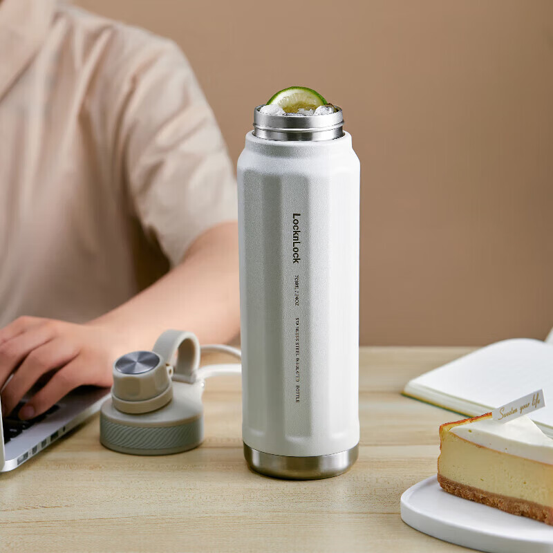 LOCK&LOCK Insulated Sports Bottle, Portable Thermos, Large Capacity Water Cup, 9...