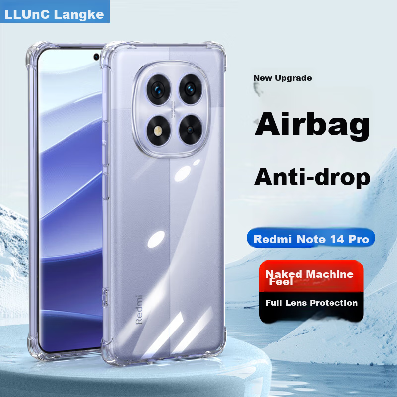 Langke Redmi Note 14 Pro Phone Case, Redmi Lens Full Coverage Four Corners Airba...
