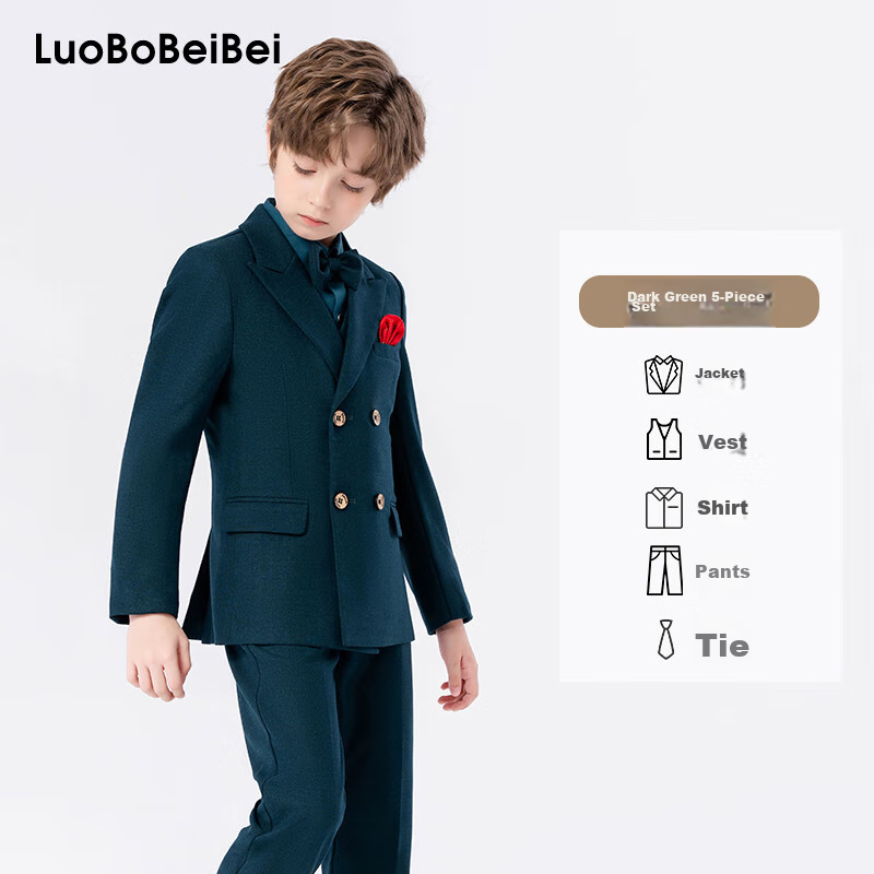 LUOBOBEIBEI Children's Suit Set, Boys' Formal Wear, Wedding Flower Boy's Small S...