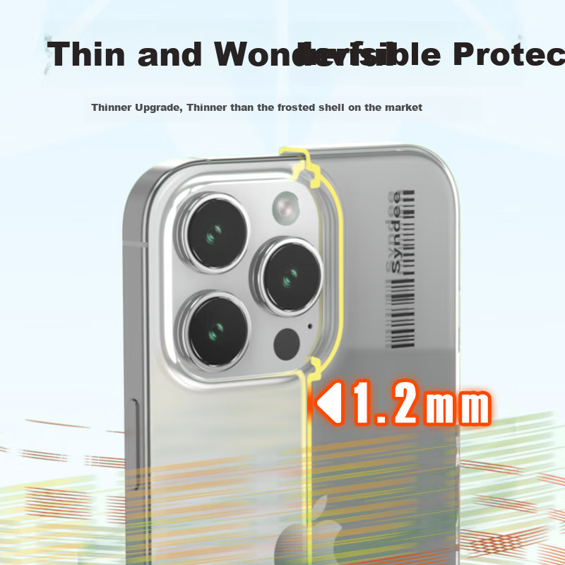 Langke Transparent Matte Lens Anti-fall Ultra-thin Hard Shell for Apple 16Pro Ph...