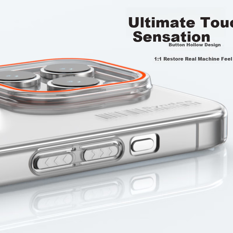 Langke Transparent Matte Lens Anti-fall Ultra-thin Hard Shell for Apple 16Pro Ph...