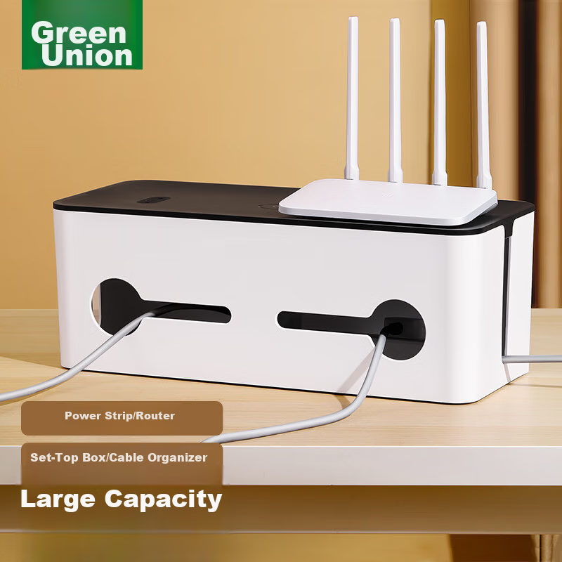 Lulian Power Strip Storage Box, Large Multifunctional Power Cord Organizer, TV C...