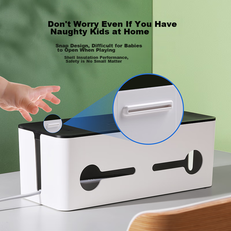 Lulian Power Strip Storage Box, Large Multifunctional Power Cord Organizer, TV C...