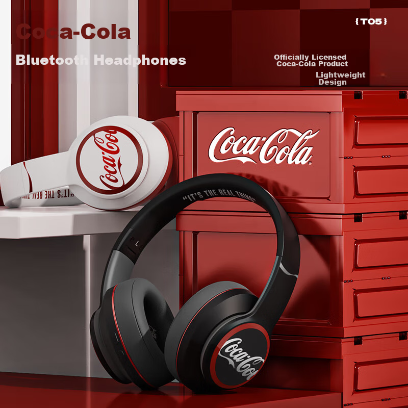 Coca-Cola T05 Headphones, Bluetooth Gaming Headset, Qixi Gift, Wireless Earphone...