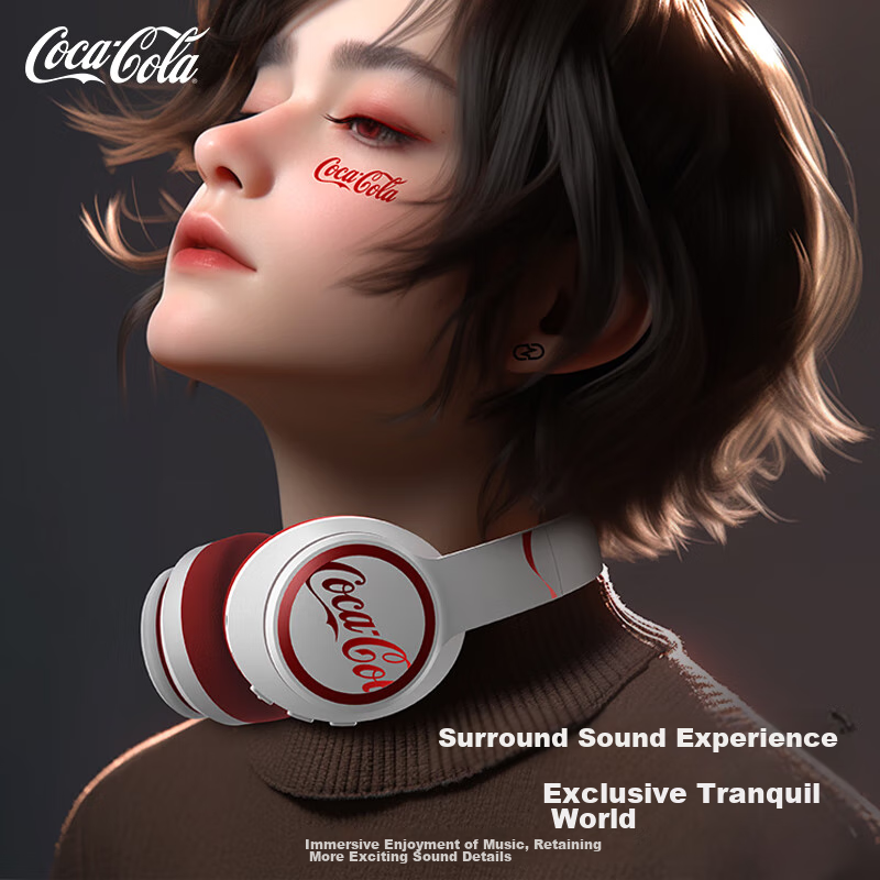 Coca-Cola T05 Headphones, Bluetooth Gaming Headset, Qixi Gift, Wireless Earphone...