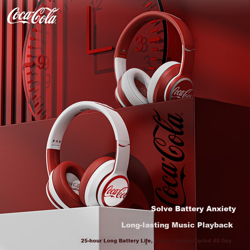 Coca-Cola T05 Headphones, Bluetooth Gaming Headset, Qixi Gift, Wireless Earphone...