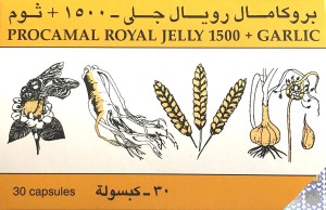 Procamal Royal Jelly 1500+Garlic Cap 30S