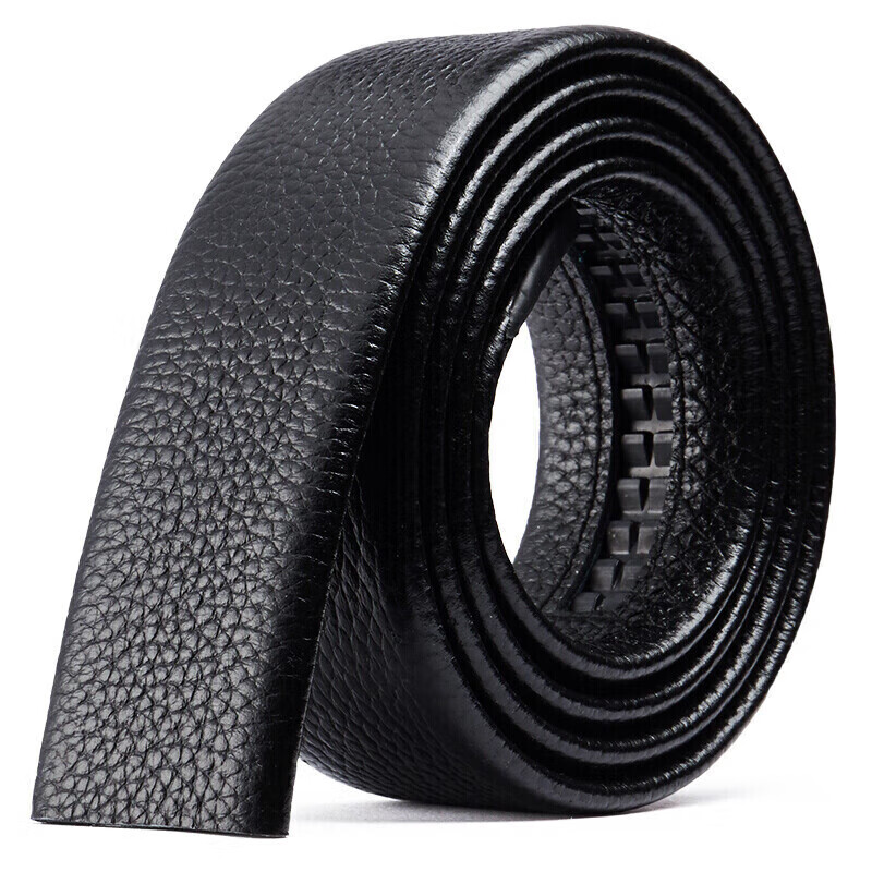 Bosidandun Men's Leather Belt with Automatic Buckle, Top-Grain Cowhide, Waist Belt, Casual Genuine Leather Belt without Buckle