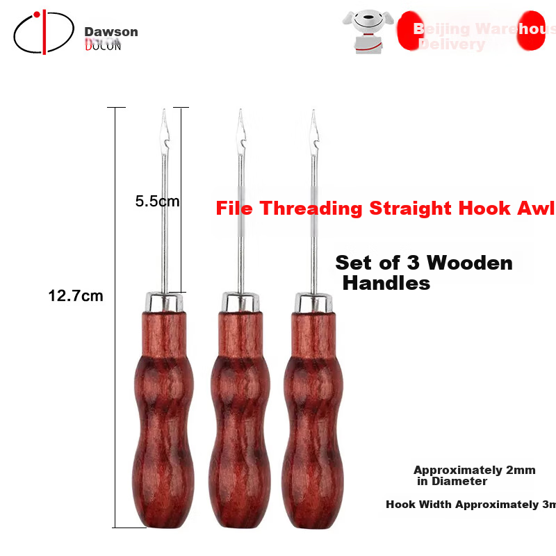 DOCON Document Binding Machine with Needle Punching, Hole Punching, Redwood Plastic Straight Hook, Tapered Hook, and Binding Needle Set of 3