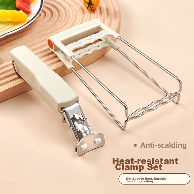 Dipuer Heat-Resistant Bowl Clip, Plate Clip, Steamer Clip, Kitchen Heat-Proof Handheld Plate Clip, Bowl Clip