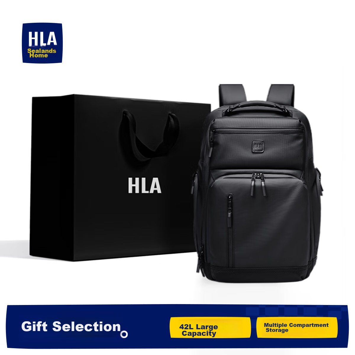 HLA Backpack for Men, Large Capacity Laptop Backpack for College Students, Business Travel Backpack, Birthday Gift for Husband