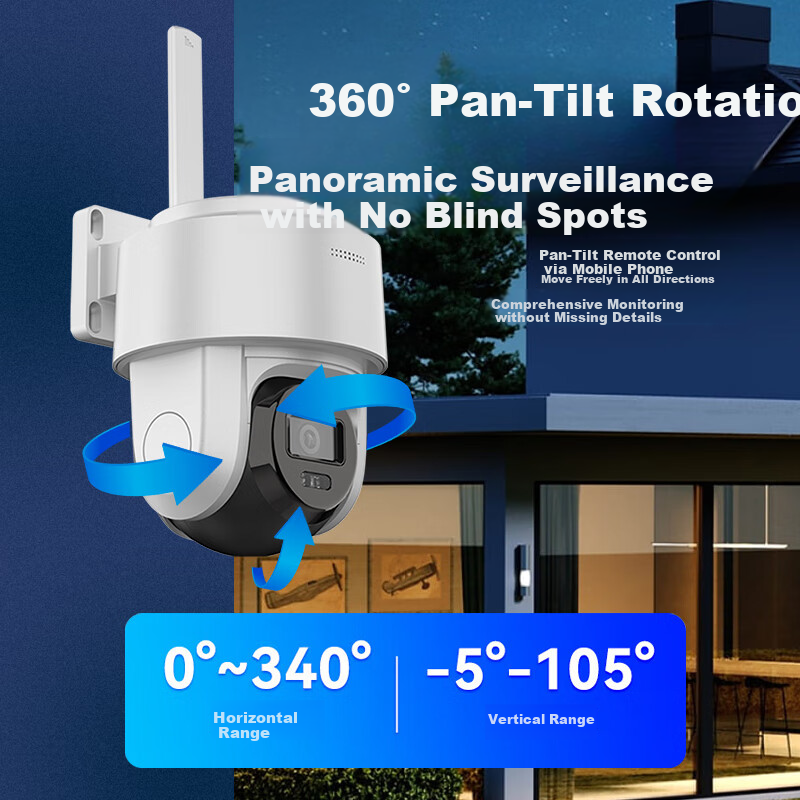 HIKVISION 6-Channel 4MP Dome Camera Kit with Full Color, 360-Degree Outdoor Coverage, Night Vision, Remote Monitoring via Mobile, and 4TB Hard Drive