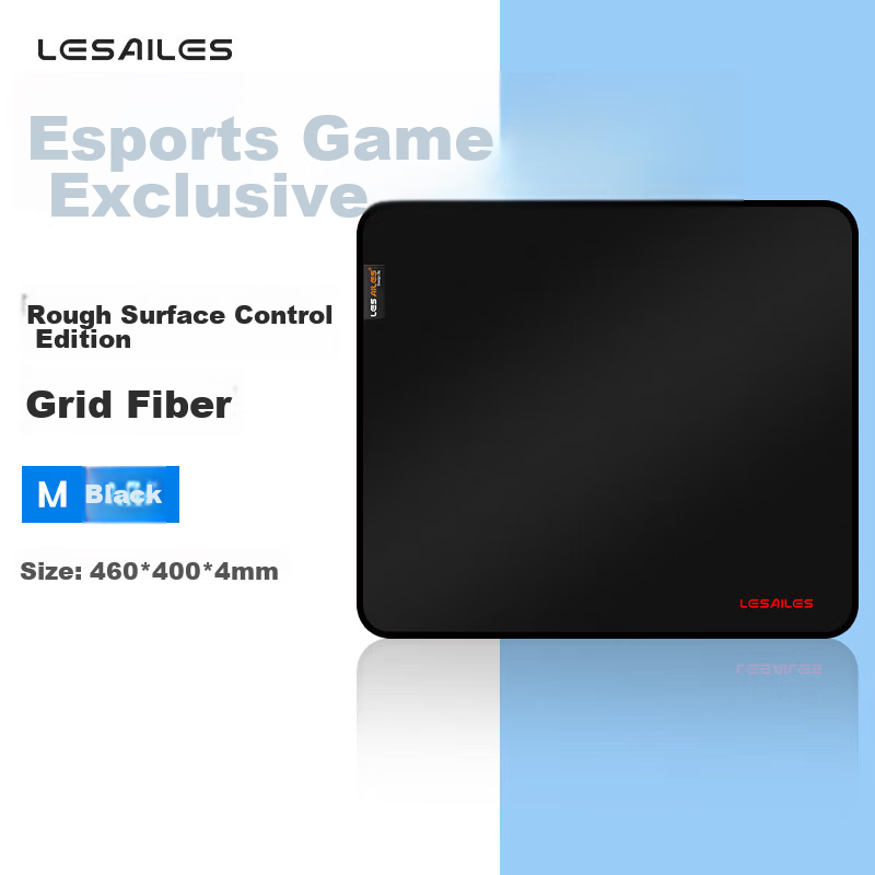 Feidun LESAILES Mesh Fiber Coarse Mesh Professional Gaming Mouse Pad, Extra Large Lock-Edge Computer Desk Mat, Easy to Clean, 460*400*4mm