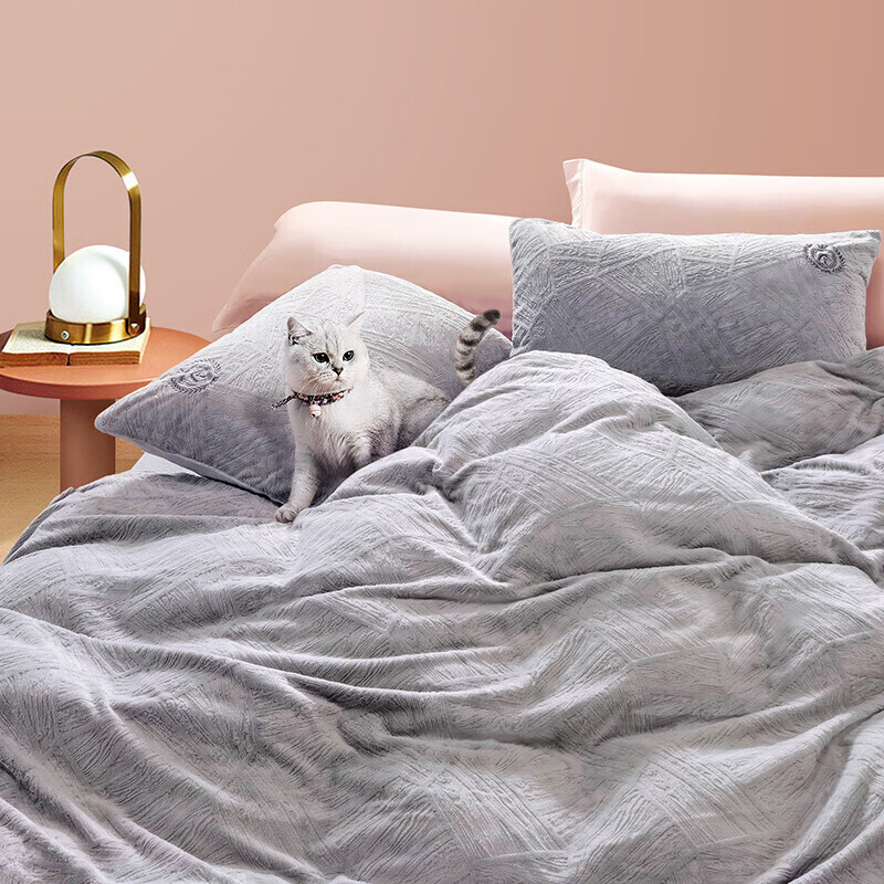 Fuanna Flannel Bedding Set, Winter Anti-Static Bedding, Thickened Warm Bed Sheet And Duvet Cover, King Size 230*229cm