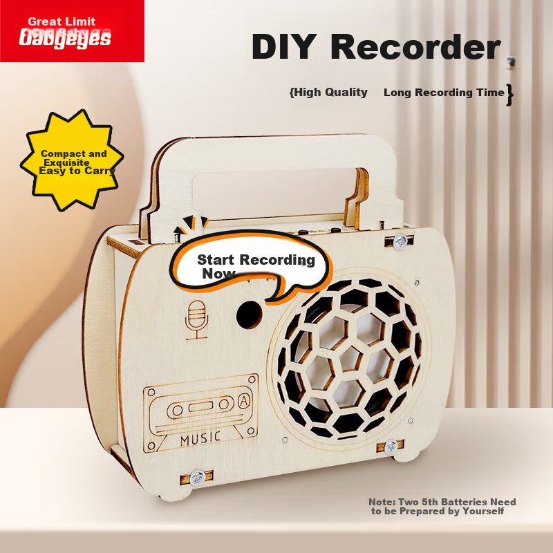 Big Eyes Little Doll Recording Machine Steam Science Experiment Kit Children's DIY Handmade Toy Boys and Girls Birthday Gift