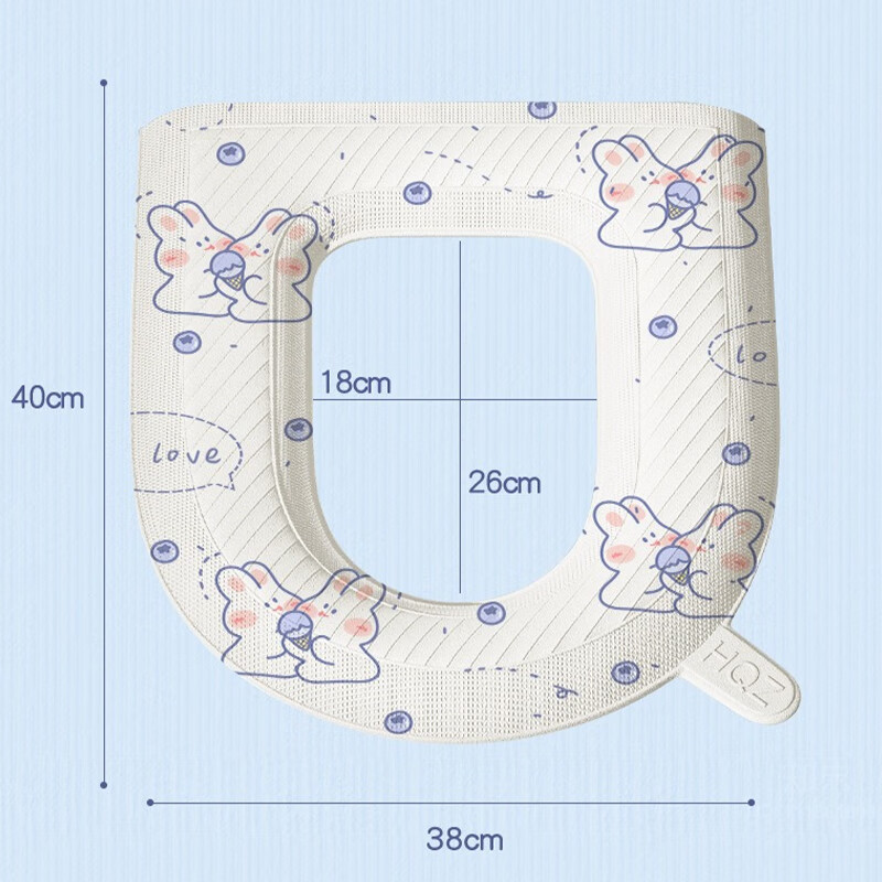 JAJALIN Waterproof EVA Toilet Seat Cover, Household Toilet Ring, Waterproof, No-Wash Toilet Seat Pad, Thickened, Washable, Suitable for All Seasons