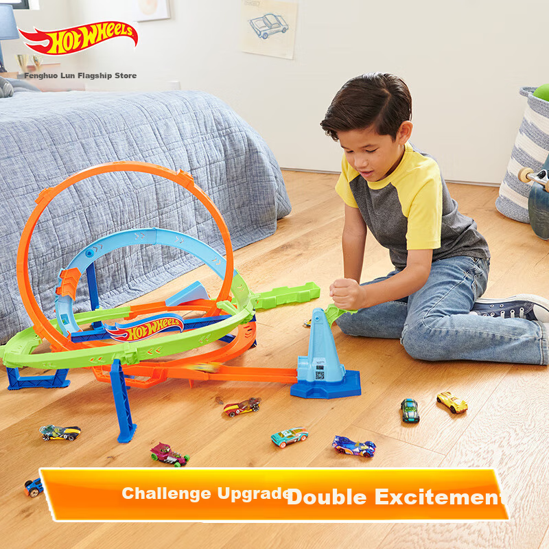 HOT WHEELS Birthday Gift Track Toy Racing Track Boys Toy - Stunt Super Loop Stunt Set HTK16