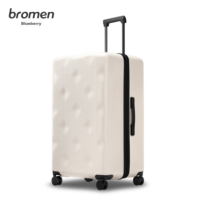 Bulaimei Luggage, Suitcase for Women And Men, Travel Case, Large Capacity, Password Lock, Business And Student Check-In Suitcase, 24 Inches, White