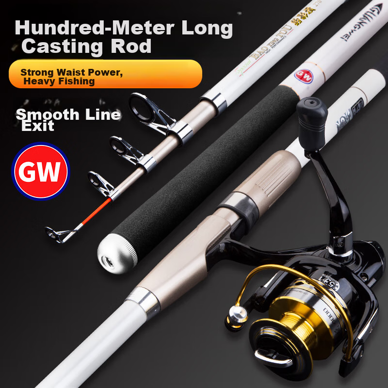 GW Guangwei Fishing Rod, Baoying Tuo 2.1 Meters, Ultra-Hard Sea Rod, Complete Set of Fishing Rods, Casting Rod, Long-Distance Casting Rod, Fishing Tackle