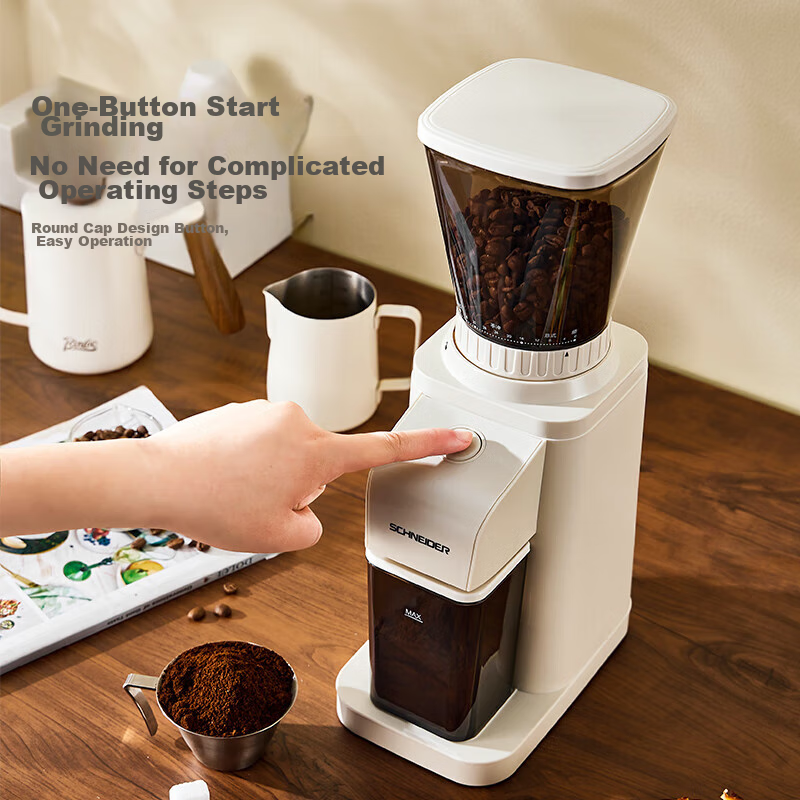 SCHNEIDER [Government Subsidy] Electric Coffee Grinder, Fully Automatic Coffee Bean Grinder, Italian-Style Home Small Grinder, SWK-XM02