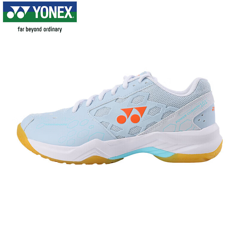 YONEX Badminton Shoes, Shock-Absorbing, Wear-Resistant, for Competition And Training, Professional Power Cushion, SHB101CR, Light Blue, Size 44