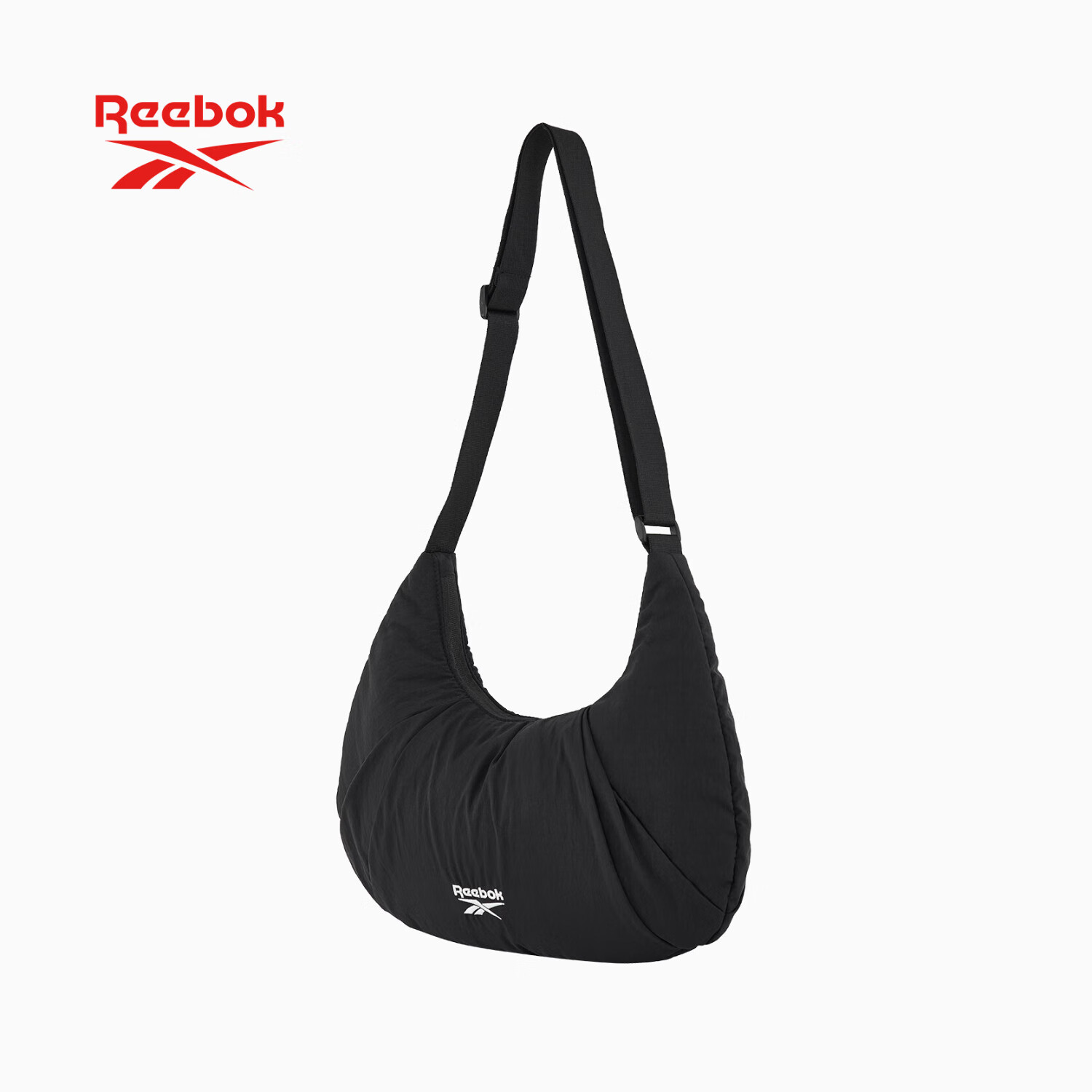 Reebok Trendy Exquisite High-End Crescent Bag, Fashionable Minimalist Horn Bag for Women, Shoulder Bag Crossbody Bag for Men, Black