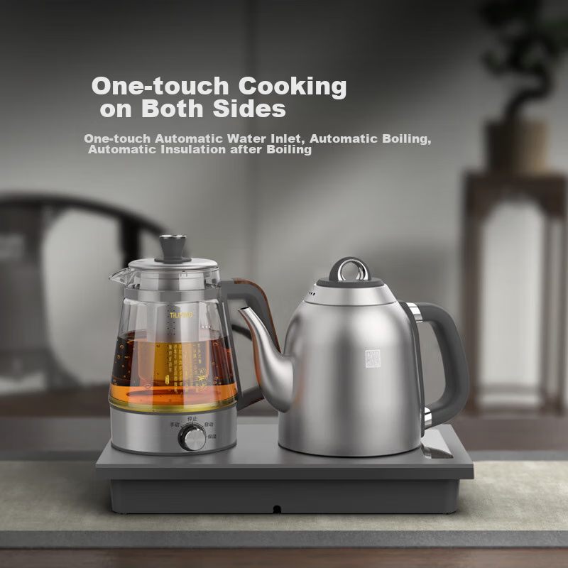 TILIVING (Titanium Living) Pure Titanium Tea Table Kettle, Automatic Water Filling Kettle, Electric Kettle, Electric Tea Stove Set, Built-In All-In Machine, Tea Tray, Electric Kettle, Tea Maker, Teapo