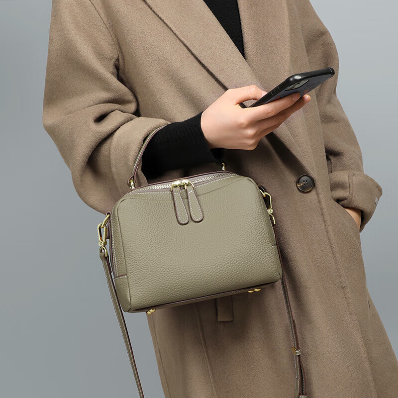 Viney cowhide handbag women's fashion crossbody bag light luxury handbag shoulder bag birthday gift for women's goddess festival gift for mom